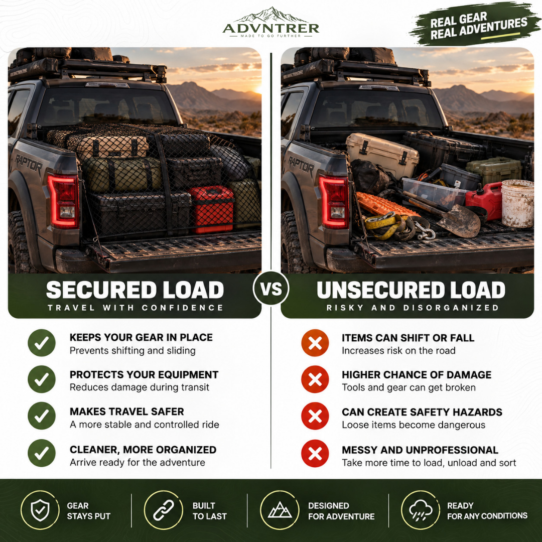 Adnvtrer - Elastic Safety Cargo Net